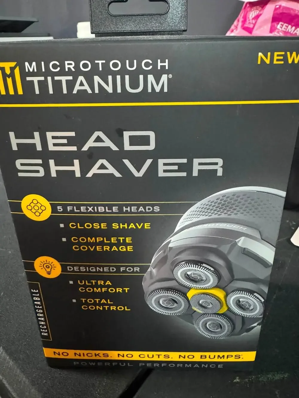 New Microtouch Titanium Electric Head Shaver - Rechargeable Head and Face Shaver